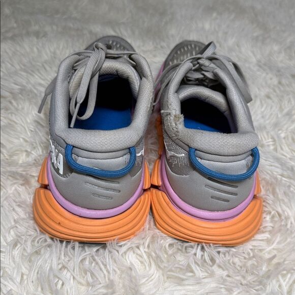 Hoka Gaviota 4 Women's Gray and Orange Running Shoes - Picture 3 of 5